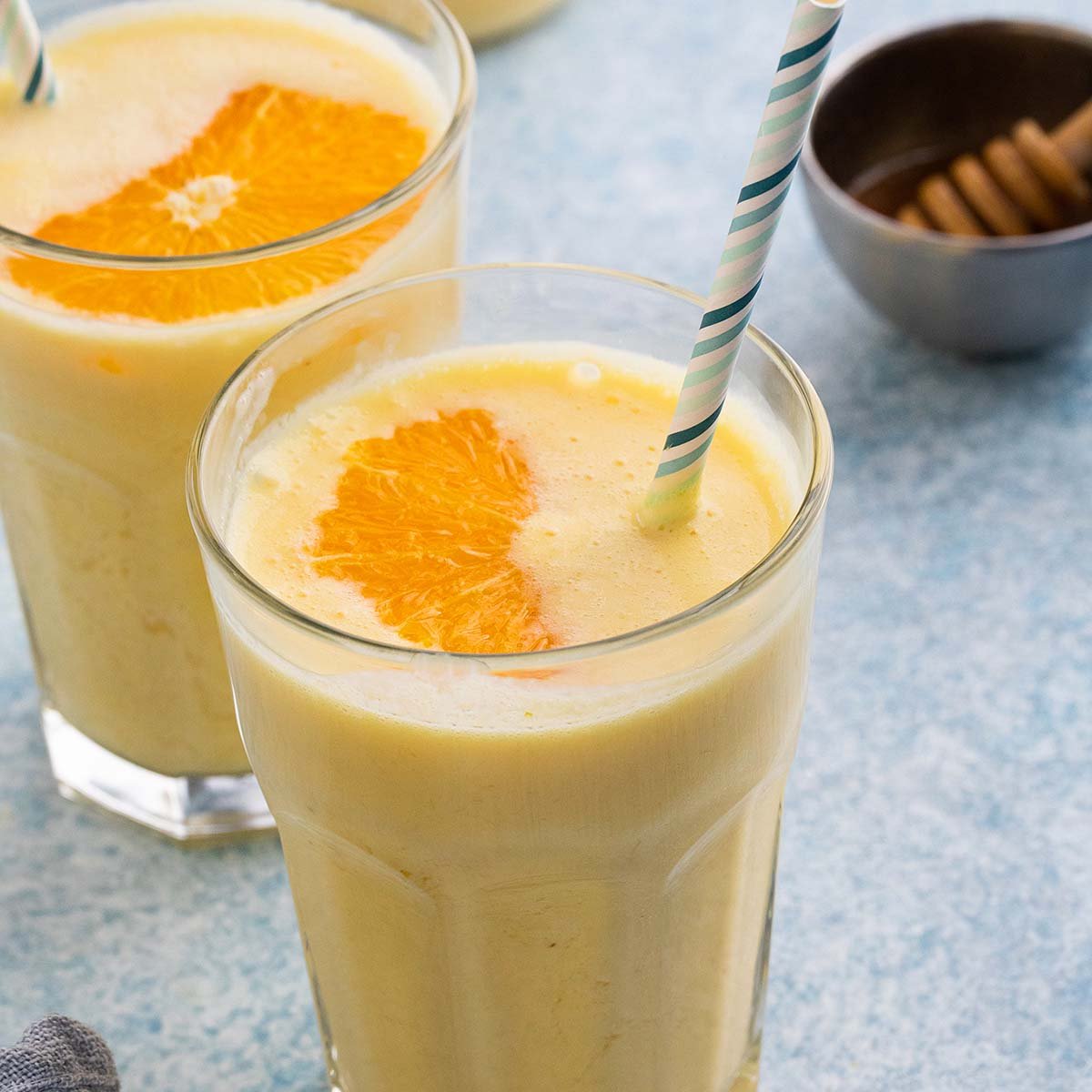 Orange milk shake